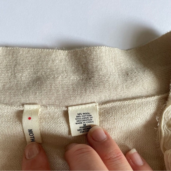 Moth Cream Ruffled Cardigan - Picture 4 of 5
